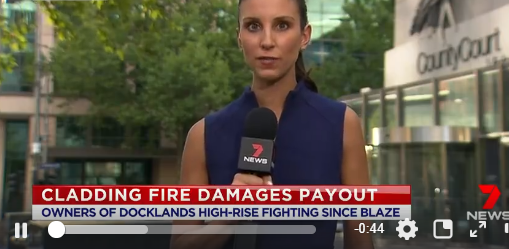News story about liability for cladding fire